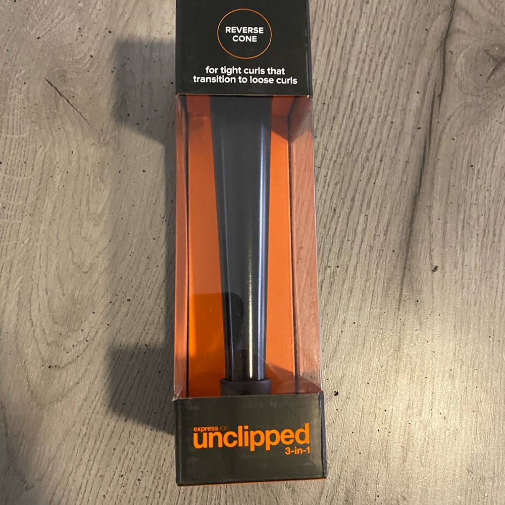 Unclipped reverse cone hair curler head only